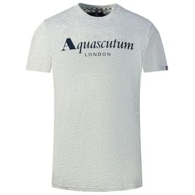 Shop Aquascutum Cotton Men's T-shirt In Grey