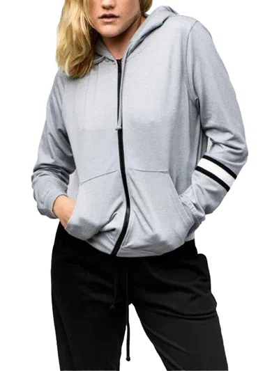 Shop Fever Reneu Earth Womens Layering Comfy Zip Hoodie In Grey