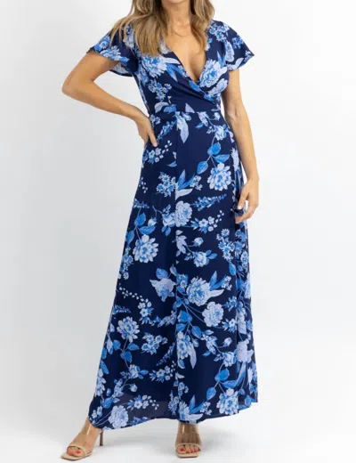 Sugarlips Lunar Wrap Maxi Dress In Blue In Blue
