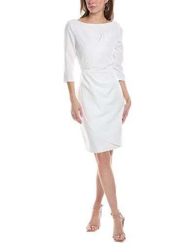 Shop Black Halo Calandra Sheath Dress In White