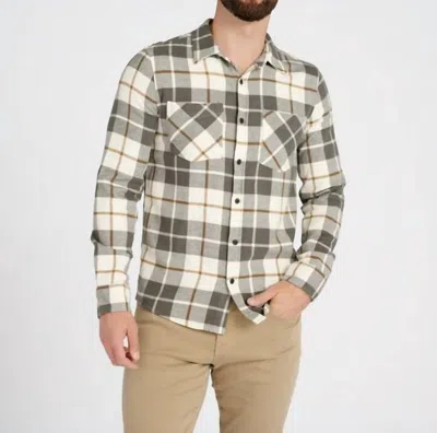 Thread & Supply Xander Flannel Long Sleeve Shirt In Black Olive In Multi