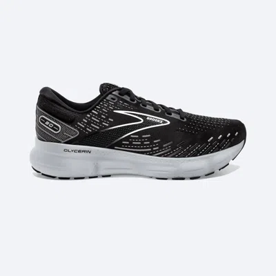 Shop Brooks Men's Glycerin 20 Running Shoes - 2e/wide Width In Black/white/alloy In Multi