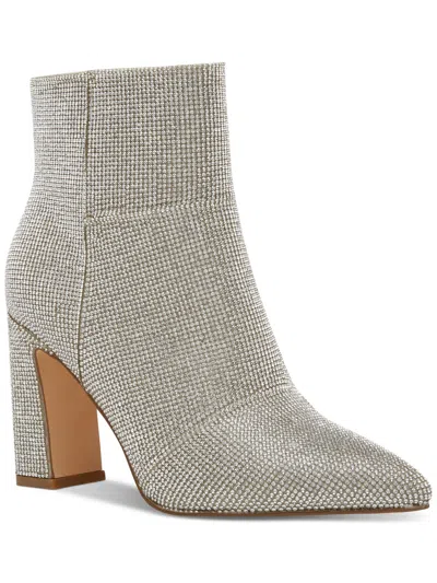 Madden Girl Bonnie Pointed-toe Block-heel Dress Booties In Multi