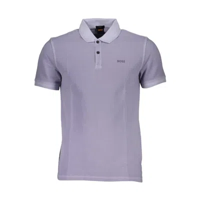 Shop Hugo Boss Cotton Polo Men's Shirt In Purple