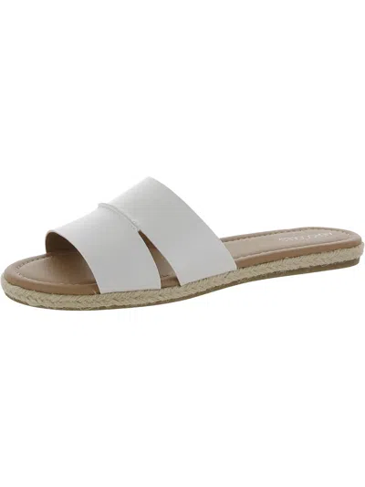 Shop Aerosoles Back Drop Womens Man Made Open Toe Slide Sandals In White