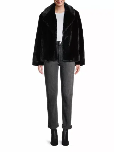 Shop Apparis Milly Plant-based Fur Coat In Noir In Black