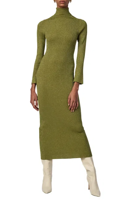 Shop Ronny Kobo Charluna Dress In Olive In Green