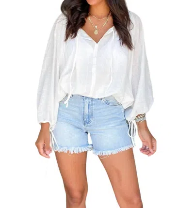 Shop Before You Cotton Tie Detail Top In White