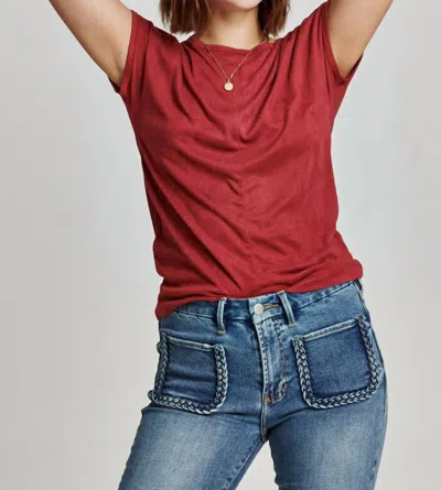Shop Another Love Lacey Suede Dolman Top In Vino In Red