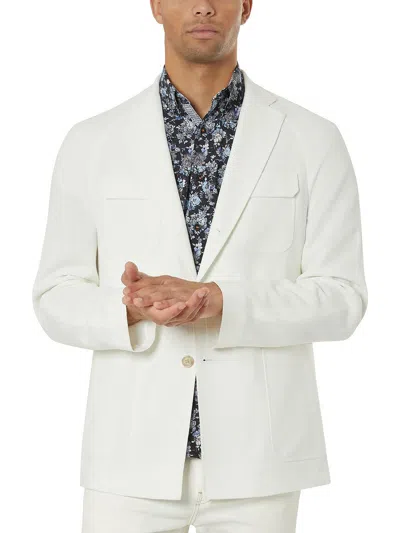 Shop Tallia Mens Slim Fit Textured Sportcoat In White
