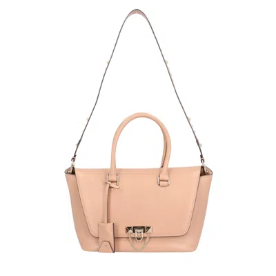 Shop Valentino Rockstud Leather Shopper Bag () In Pink