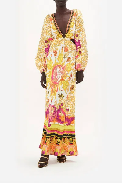 Camilla Embellished Printed Silk-twill Maxi Dress In Multi