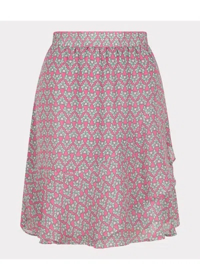 Shop Esqualo Volant Mini Skirt In Pink Multi