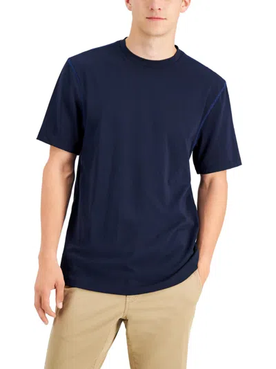 Shop Club Room Ringer Heathered T-shirt In Blue