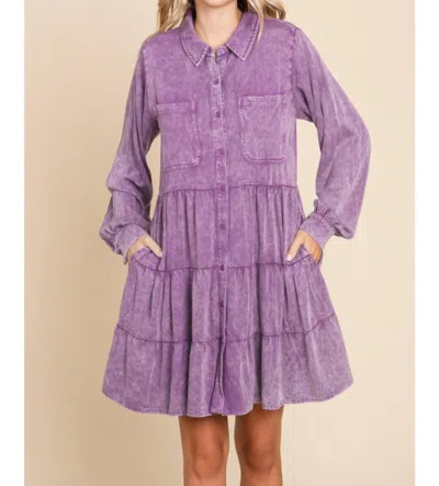 Shop Jodifl Washed Babydoll Dress In Purple