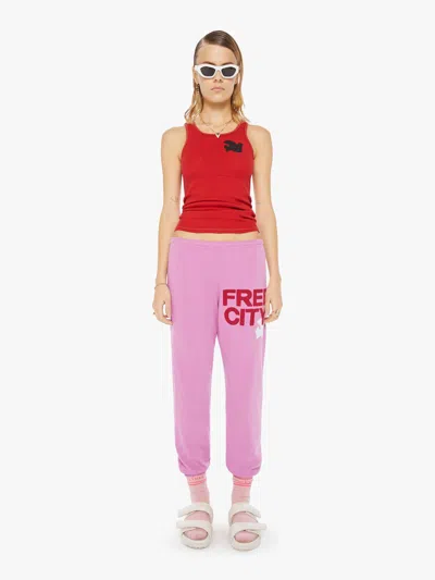 Shop Freecity Large Sweatpant Pinklips Cherry In Multi - Size X-large