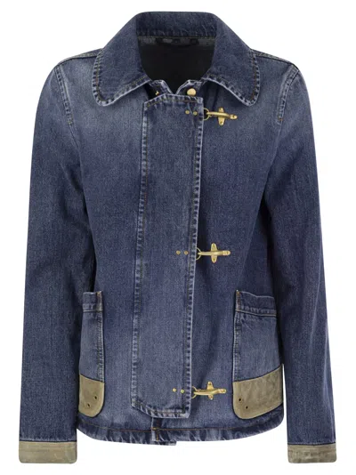 Shop Fay 3 Hook Denim Jacket