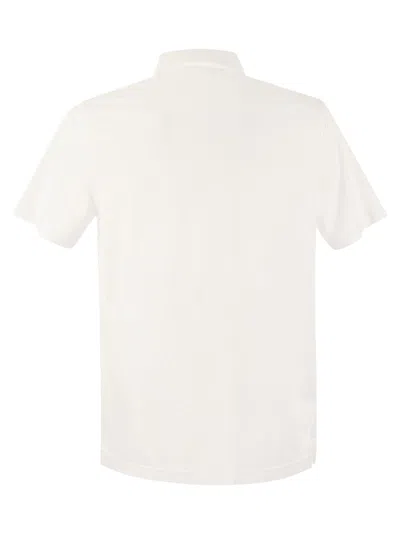 Shop Fedeli Cotton Polo Shirt With Open Collar