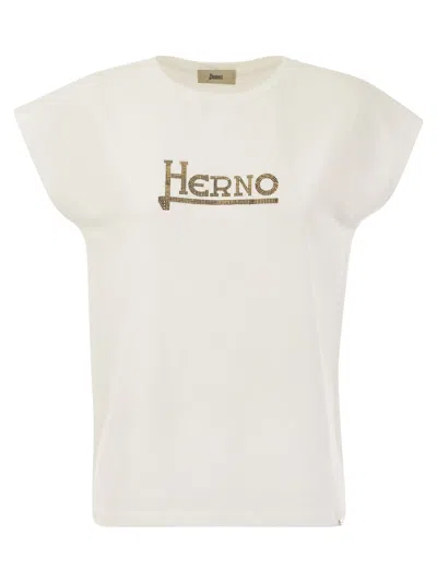 Shop Herno Cotton Interlock T Shirt
