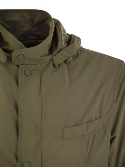 Shop Herno Technical Fabric Jacket With Hood