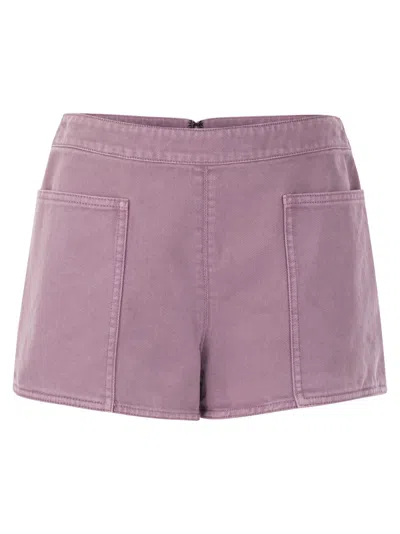Shop Max Mara Alibi Cotton Drill Mini Shorts