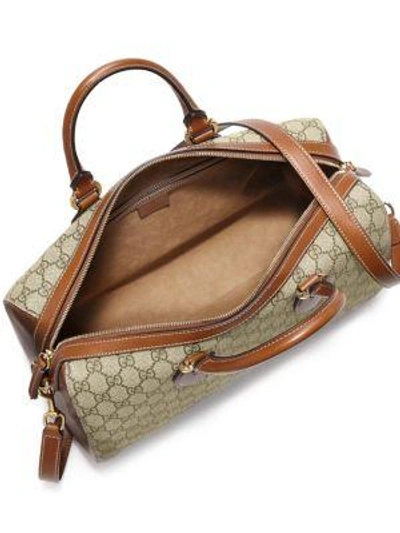 Shop Gucci Gg Supreme Medium Top-handle Bag In Beige-brown