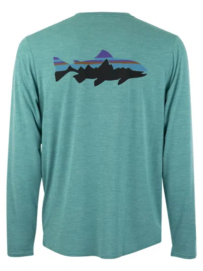 Shop Patagonia Long Sleeved T Shirt With Logo