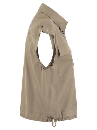 Peserico Light Cotton Satin Sail Hand Shirt With Drawstring