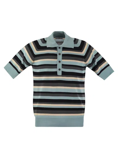 Shop Pt Pantaloni Torino Cotton And Viscose Polo Shirt