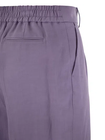Pt Pantaloni Torino Daisy Viscose And Linen Trousers