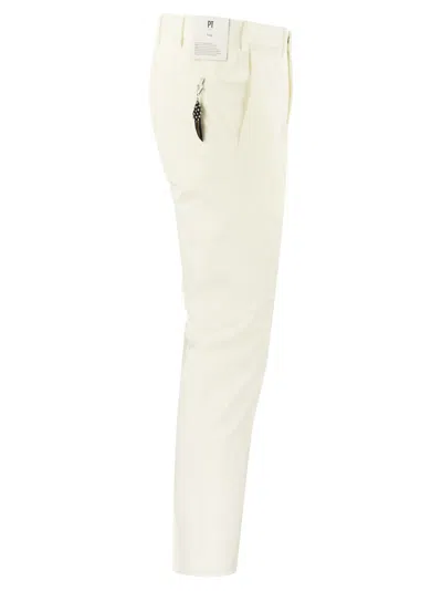 Shop Pt Pantaloni Torino Dieci Cotton Trousers