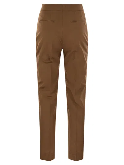 Shop Pt Pantaloni Torino Frida Cotton And Silk Trousers With Pleat