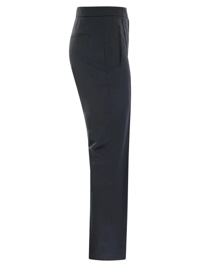 Pt Pantaloni Torino Frida Cotton And Silk Trousers With Pleat