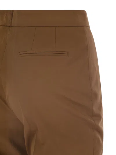 Pt Pantaloni Torino Frida Cotton And Silk Trousers With Pleat