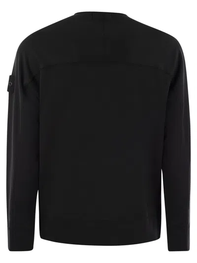 Shop Stone Island Cotton Crewneck Sweatshirt