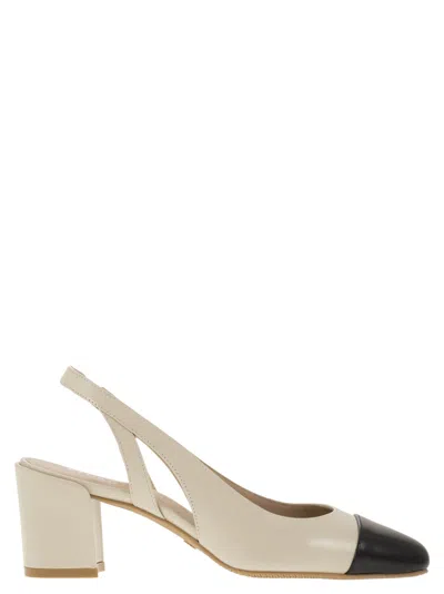 Stuart Weitzman Sleek 50 Calf Leather Slingback Pumps