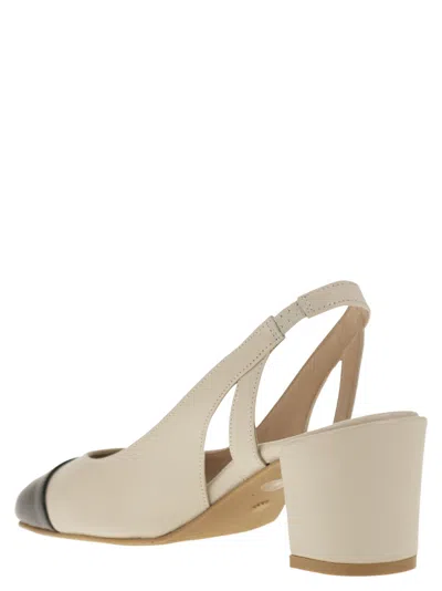Stuart Weitzman Sleek 50 Calf Leather Slingback Pumps