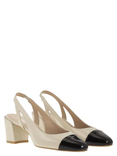 Stuart Weitzman Sleek 50 Calf Leather Slingback Pumps
