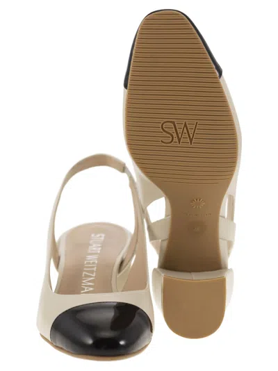 Stuart Weitzman Sleek 50 Calf Leather Slingback Pumps