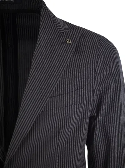 Tagliatore Men's Two-button Pinstripe Jacket