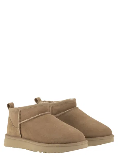 Ugg Classic Ultra Mini Suede Boots For Woman In Multi