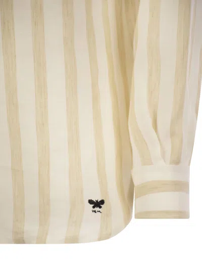 Shop Weekend Max Mara Lari Classic Striped Linen Shirt