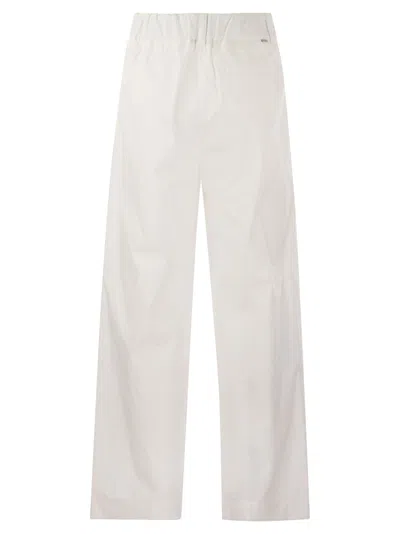 Shop Woolrich Cotton Pleated Trousers