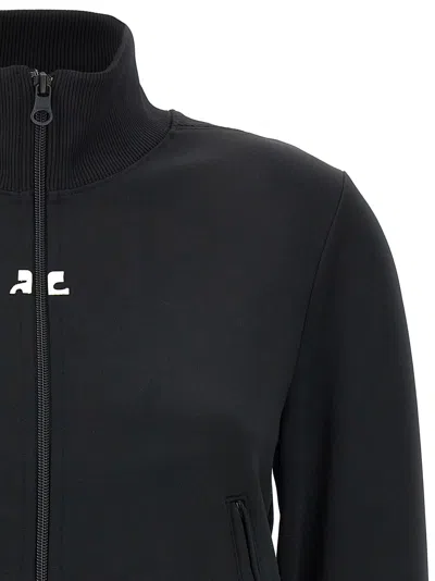 Shop Courrèges Interlock Track Sweatshirt Black