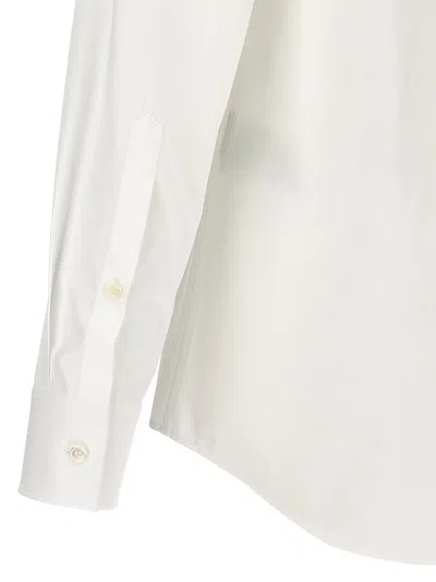 Shop Valentino Shirt With Flower Patch Shirt, Blouse White