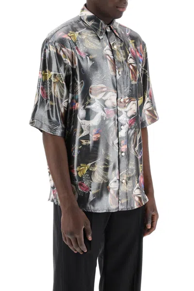 Shop Acne Studios Short-sleeved Shirt With Print For B. Sund Men In Multicolor