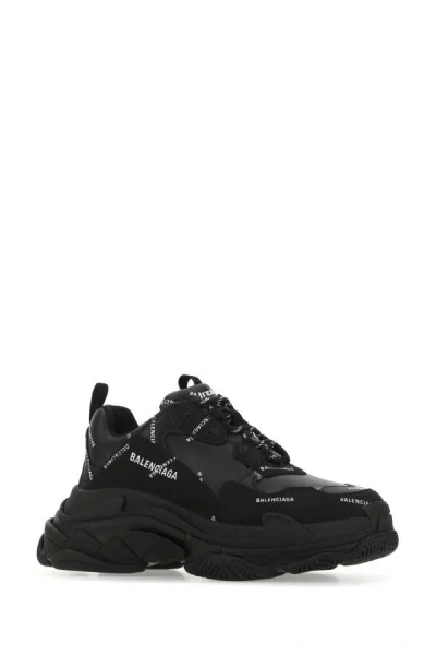 Shop Balenciaga Man Printed Synthetic Leather Triple S Sneakers In Multicolor