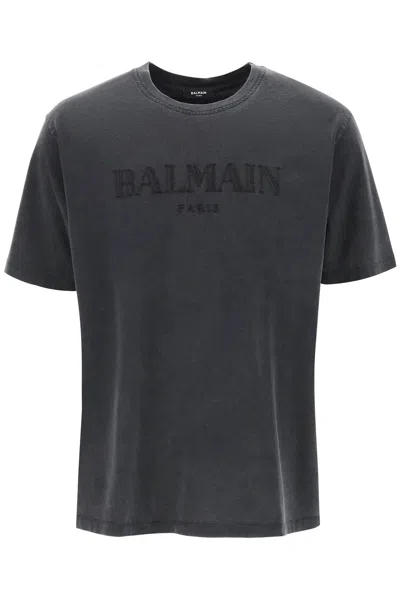 Shop Balmain Vintage  T-shirt Men In Gray