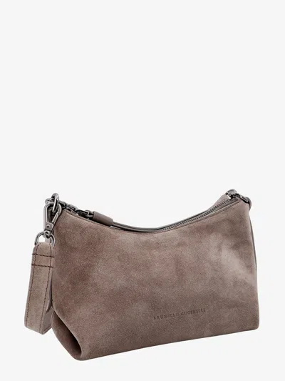 Shop Brunello Cucinelli Woman Handbag Woman Grey Handbags In Gray