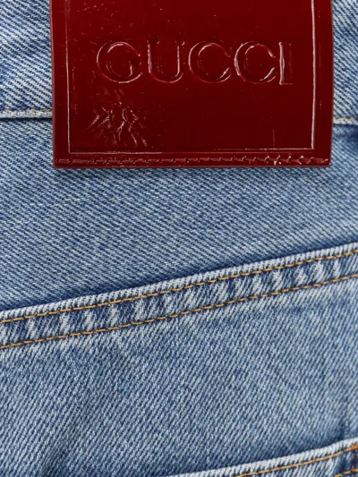 Shop Gucci Woman Jeans Woman Blue Jeans